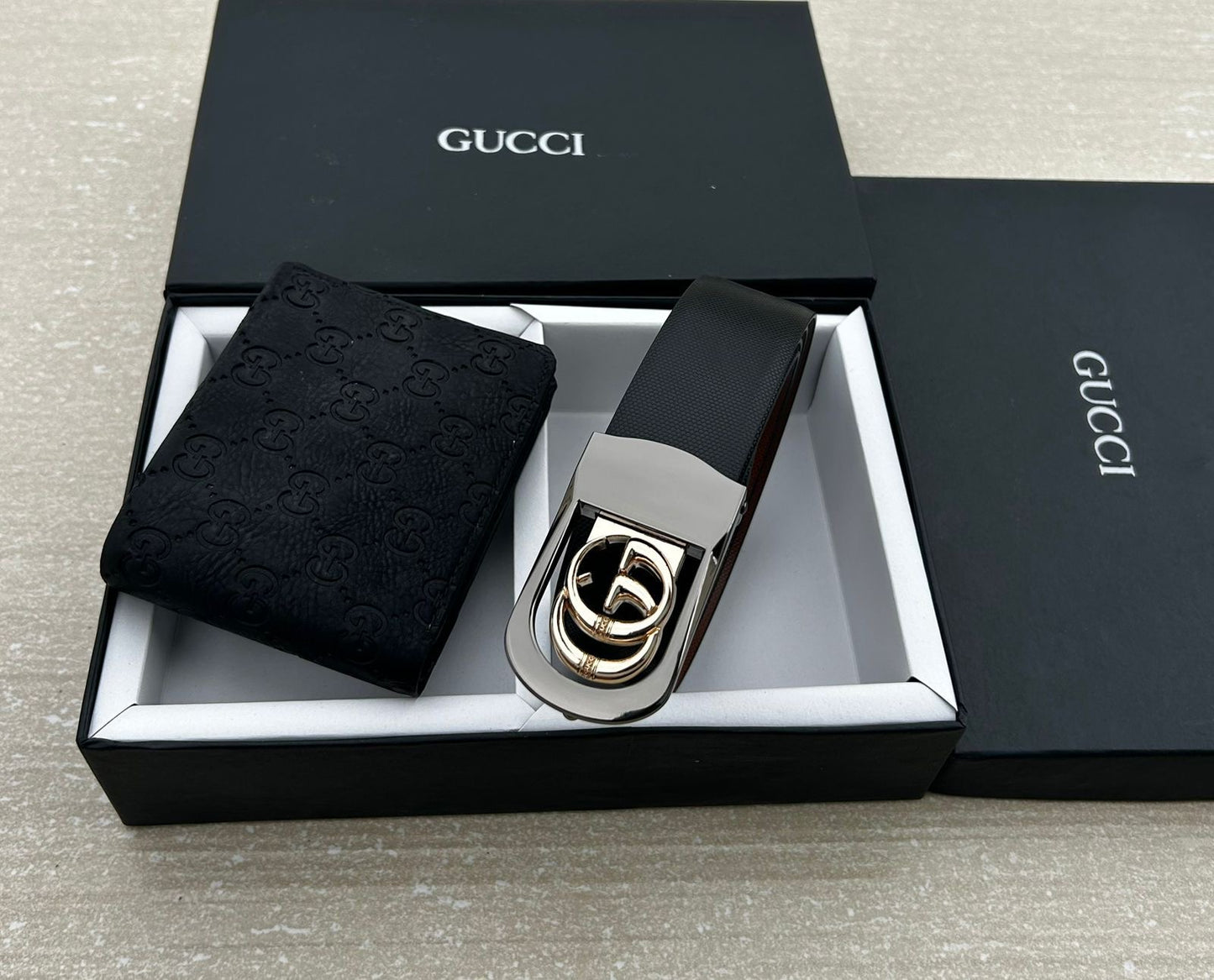 Gucci Monogram Wallet & belt