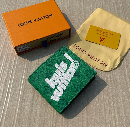LV Green Printed Wallets
