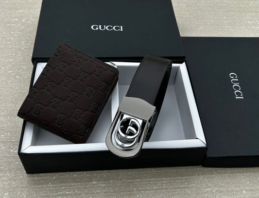 Gucci Monogram Wallet & belt