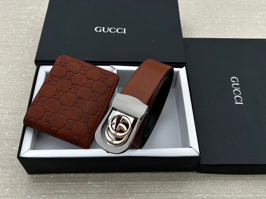 Gucci Monogram Wallet & belt