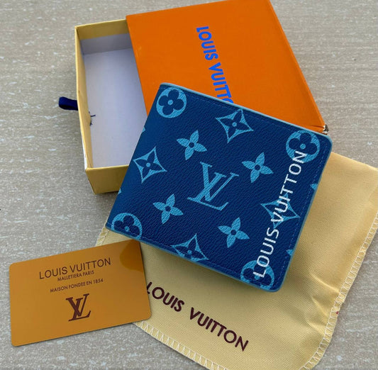 LV Blue Monogram Wallets
